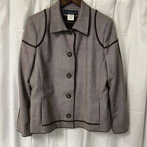Vintage 70s Harve Benard 100% Wool Blazer Tweed Jacket Herringbone